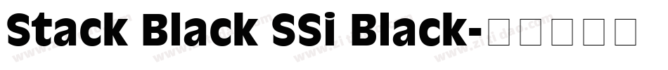 Stack Black SSi Black字体转换